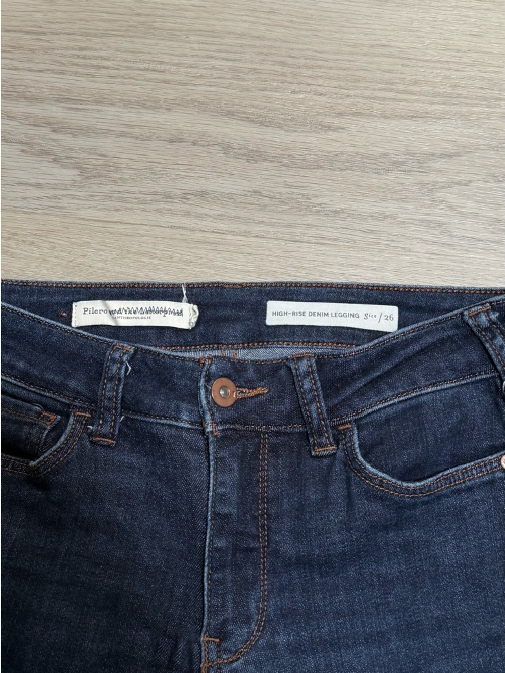 Anthropologie Dark Indigo Skinny Jeans - Picture 3 of 8